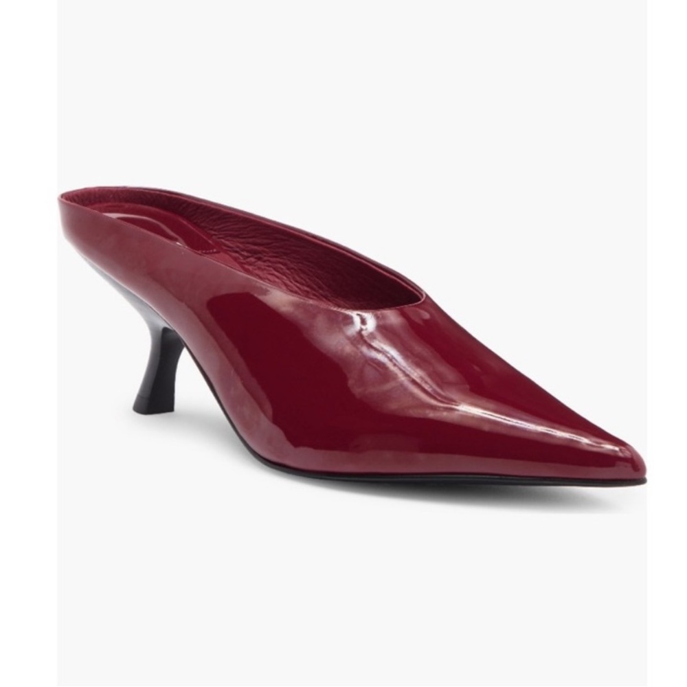 Jeffrey Campbell Burgundy Pointed Toe Pump